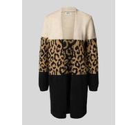 Only Regular Fit Cardigan mit Animal Print Modell 'JADE' in Sand, Größe M