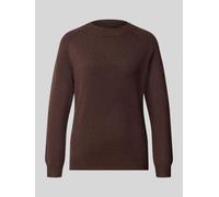 ONLY Regular Fit Pullover mit Rundhalsausschnitt Modell 'RICA' in Schoko Melange, Größe XS