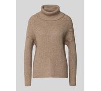 Only Regular Fit Rollkragenpullover aus Viskose-Mix Modell 'KATIA' in Beige Melange, Größe XL
