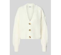 Only Regular Fit Strickjacke mit einreihiger Knopfleiste Modell 'CAROLSPRING' in Offwhite, Größe M