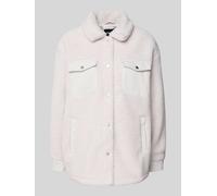 Only Regular Fit Teddy-Jacke mit Hemdkragen Modell 'TANJA' in Beige, Größe L