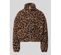 ONLY Regular Fit Teddyjacke mit Animal Print Muster Modell 'THEA' in Sand, Größe S