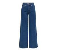 ONLY Sanna Damen-Jeans, gerade, Dunkelblau, Größe L, blau, Medium