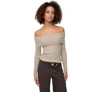 ONLY - Schulterfreier Strickpullover Katia in Sandbeige XL Regular Fit