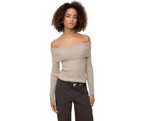ONLY - Schulterfreier Strickpullover Katia in Sandbeige XL Regular Fit