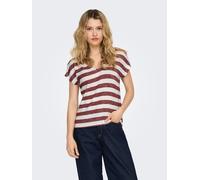 Only T-Shirt LIRA – Regular Fit, Viskose-Mix – Rostrot Größe L