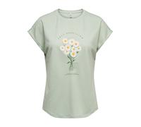 ONLY - ONLJANY NEW S/S O-NECK PRINT TOP BOX JRS Green Lily - Gr. - L