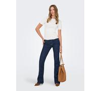 Kurzarmshirt ONLY "ONLTENNA O-NECK S/S TOP JRS NOOS", Damen, Gr. XL, cloud dancer, Jersey, Obermaterial: 50% Baumwolle, 50% Polyester, unifarben, regular fit normal, Rundhals, Shirts Kurzarmshirt, Top