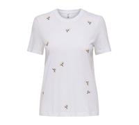ONLY - ONLKETTY SLUB S/S O-NECK TOP JRS Bright White - Gr. - XS