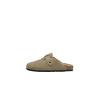 ONLY SHOES - ONLRIVER TEDDY PU SUEDE MULE taupe gray - Gr. - 37