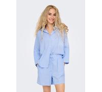 Only Loose Fit Shorts aus reiner Baumwolle Modell 'AUGUSTA' in Hellblau, Größe S