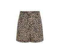 Shorts ONLY "ONLEMMIA HW SHORTS PNT", Damen, Gr. S, N-Gr, schwarz aop:leo, Web, Obermaterial: 98% Polyester, 2% Nylon, bedruckt, relaxed fit kurz, Hosen Shorts, Materialmix, locker geschnitten (141400