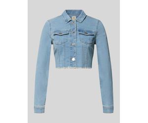 Only Slim Fit Jeansjacke aus Baumwoll-Mix Modell 'WONDER' in Jeansblau, Größe M