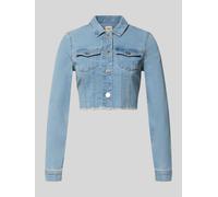 Only Slim Fit Jeansjacke aus Baumwoll-Mix Modell 'WONDER' in Jeansblau, Größe S
