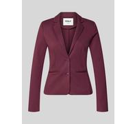 ONLY Slim Fit Kurzblazer aus Viskose-Mix Modell 'POPTRASH' in Bordeaux, Größe M