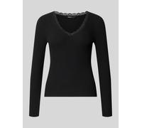 ONLY Slim Fit Langarmshirt aus Baumwoll-Mix Modell 'SARA SHARAI' in Black, Größe S