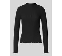 ONLY Slim Fit Langarmshirt mit Viskose-Anteil Modell 'EMMA' in Black, Größe XL