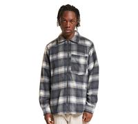 ONLY & SONS Austin Wool Zip Overshirt grau Nadelstreifen/Antikweiß S