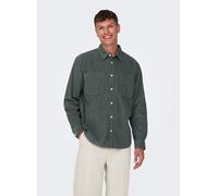Only & Sons Herren Onsalp RLX 2pkt Washd Cord Ls Shirt Noos, Castor Gray, XXL