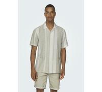 Only & Sons - Bekleidung ONSCAIDEN LIFE STRIPE LINEN RESORT NOOS - Blau - Größe M