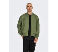 ONLY & SONS Bomberjacke "Gavin" in Grün - 26% | Größe M | Herren Plussize