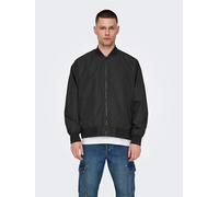 ONLY & SONS Bomberjacke "Gavin" in Schwarz - 20% | Größe M | Herren Plussize