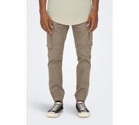 Only & Sons - Cam Stage Cargo Falcon - Hose - Braun - W30 / L32 - 98% Baumwolle, 2% Elastan Braun W30 / L32