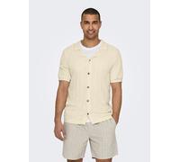 ONLY & SONS Cardigan "Diego" in Creme - Größe L | Herren Pullover Cardigans