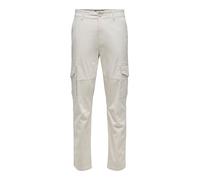 ONLY & SONS Cargohose in Creme - Größe W34/L32 | Herrenhosen