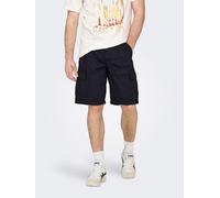 ONLY & SONS Herren Cargoshorts Dark Navy 4-Taschen Cargo Shorts L 29cm Einfarbig
