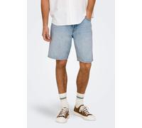 Only & Sons - Edge Light Blue Denim - Shorts - Blau - XL - 100% Baumwolle,Denim Blau XL