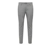 ONLY&SONS Elegante Herren Stoffhose Stretch Chino Pants Slim Fit Business Trousers ONSTHOR, Farben:Grau, Größe Hosen:38W / 32L, Beinlänge:L32