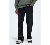 Only & Sons - Fade Loose One Washed Black - Jeans - Schwarz - W30 / L34 - 100% Baumwolle,Denim Schwarz W30 / L34
