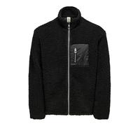 ONLY & SONS Fleecejacke "Jaimy" in Schwarz - Größe M | Herren Pullover Sport