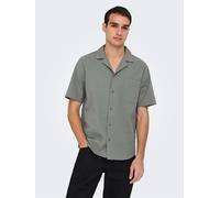 ONLY & SONS Hemd "Eye resort" in Grün - Größe M | Herren Plussize