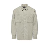 Only&Sons Hemd Herren Comfort Fit Baumwolle beige, L
