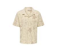 Only&Sons Hemd Herren Comfort Fit Baumwolle beige, XL