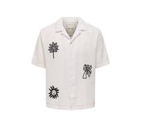 Only&Sons Hemd Herren Comfort Fit Baumwolle weiß, L