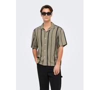 ONLY & SONS Hemd - Regular fit - in Khaki - 42% | Größe L | Herren Plussize