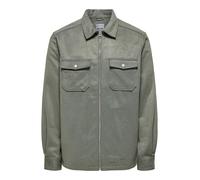 ONLY & SONS Hemdjacke in Grün - Größe S | Herren Plussize