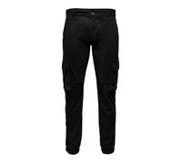 ONLY & SONS Herren Cargo Hose ONSCAM Stage 6687 - Tapered Fit - Grau W27-W38, Größe:30W / 32L, Farbe:Black 22016687