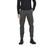 ONLY & SONS Herren Cargo Hose ONSCAM Stage 6687 - Tapered Fit - Grau W27-W38, Größe:32W / 32L, Farbe:Grey Pinstripe 22016687