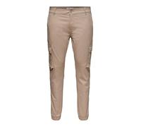ONLY & SONS Herren Cargo Hose ONSCAM Stage 6687 - Tapered Fit - Grau W27-W38, Größe:34W / 34L, Farbe:Chinchilla 22016687