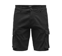 Cargoshorts ONLY & SONS "CAM STAGE CARGO SHORTS" Gr. XS, N-Gr, schwarz Herren Hosen (67999462-XS) schwarz