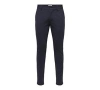 ONLY & SONS Herren Chino Hose ONSMARK 0209 - Slim Fit - Olive W27-W38 Stretch, Größe:28W / 32L, Farbe:Dress Blues 22026326