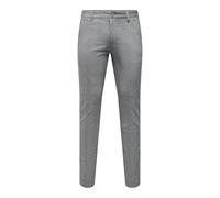 Only & Sons Herren Chino ONSMARK SLIM CHECK 9887 Slim Fit Stretch Limestone (Grau) Größe 31W/30L