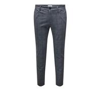 ONLY & SONS Herren Chino Hose ONSMARK Slim Check 9887 - Slim Fit - Stretch, Größe:33W / 34L, Farbe:Dress Blues 22019887
