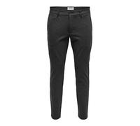 Only & Sons Herren Chino Hose ONSMARK - Slim Fit - Schwarz Grau Blau Grün, Größe:30W / 32L, Farbe:Medium Grey Melange 22010209