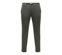 Only & Sons Herren Chino Hose ONSMARK - Slim Fit - Schwarz Grau Blau Grün, Größe:33W / 32L, Farbe:22010209 Beluga