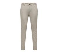 ONLY & SONS Herren Chino Hose Zeitlos Slim Fit Chino Pants Elegante Stretch Hose, Farben:Braun, Größe Hosen:31W / 32L, Beinlänge:L32